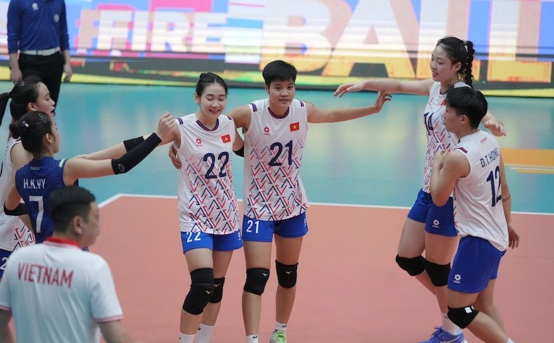 The U21 Vietnam women's volleyball team will meet U21 Egypt in the 17-24 World Cup qualifiers. Photo: VFV