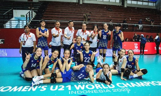 Tuyển bóng chuyền nữ U21 Việt Nam. Ảnh: FIVB