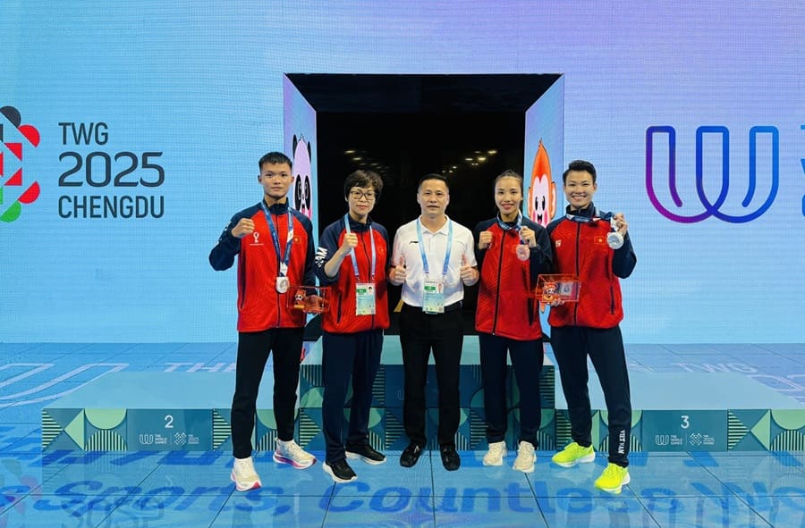 Vietnamese wushu fighters won medals at the 2025 World Games. Photo: Hoai Viet