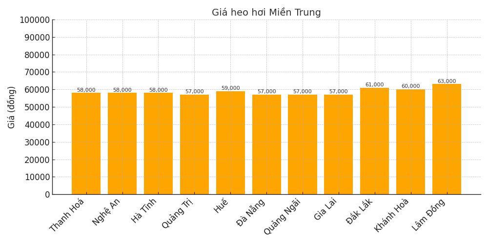 Gia heo hoi ngay 4.8 tai khu vuc mien Trung. Do hoa: Thuy Linh