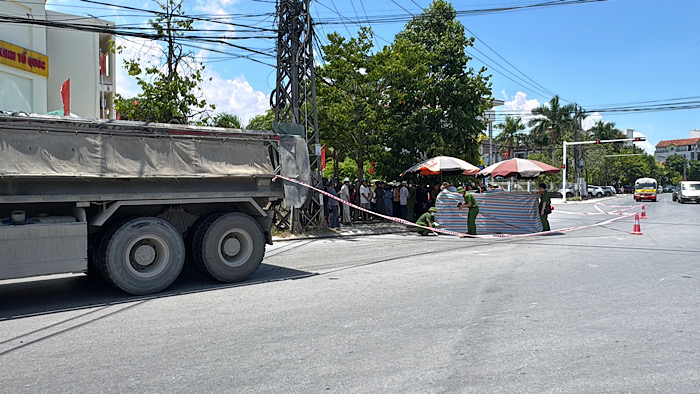 The traffic accident resulted in one death. Photo: Cong Sang