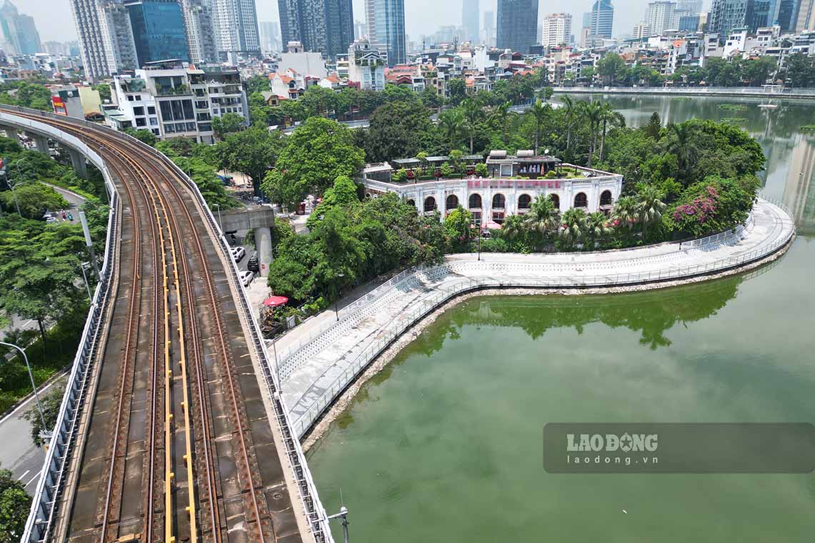 Ho Dong Da duoc cai tao de xay dung cong vien cay xanh. Anh: Dinh Thien