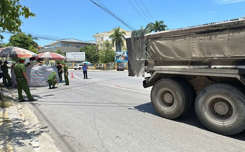 The scene of the accident in Quang Tri that killed one person.