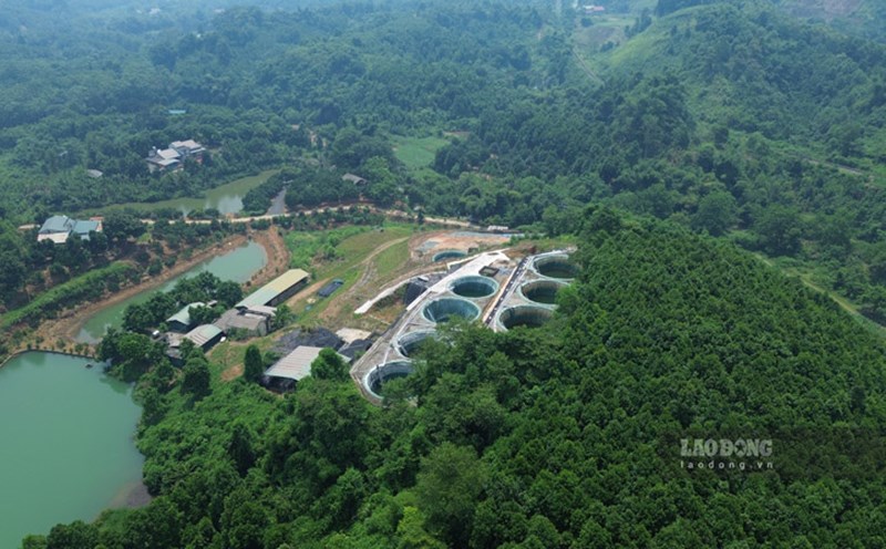 A search point in the Ben Den rare earth mine, Lao Cai province. Photo: Dinh Dai