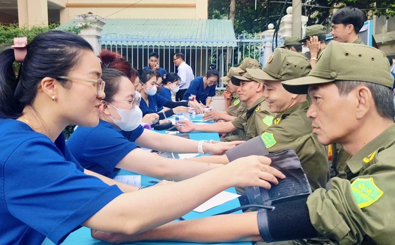 Binh Thanh Ward organizes many activities to care for and maintain security at the grassroots level. Photo: Provided by the unit
