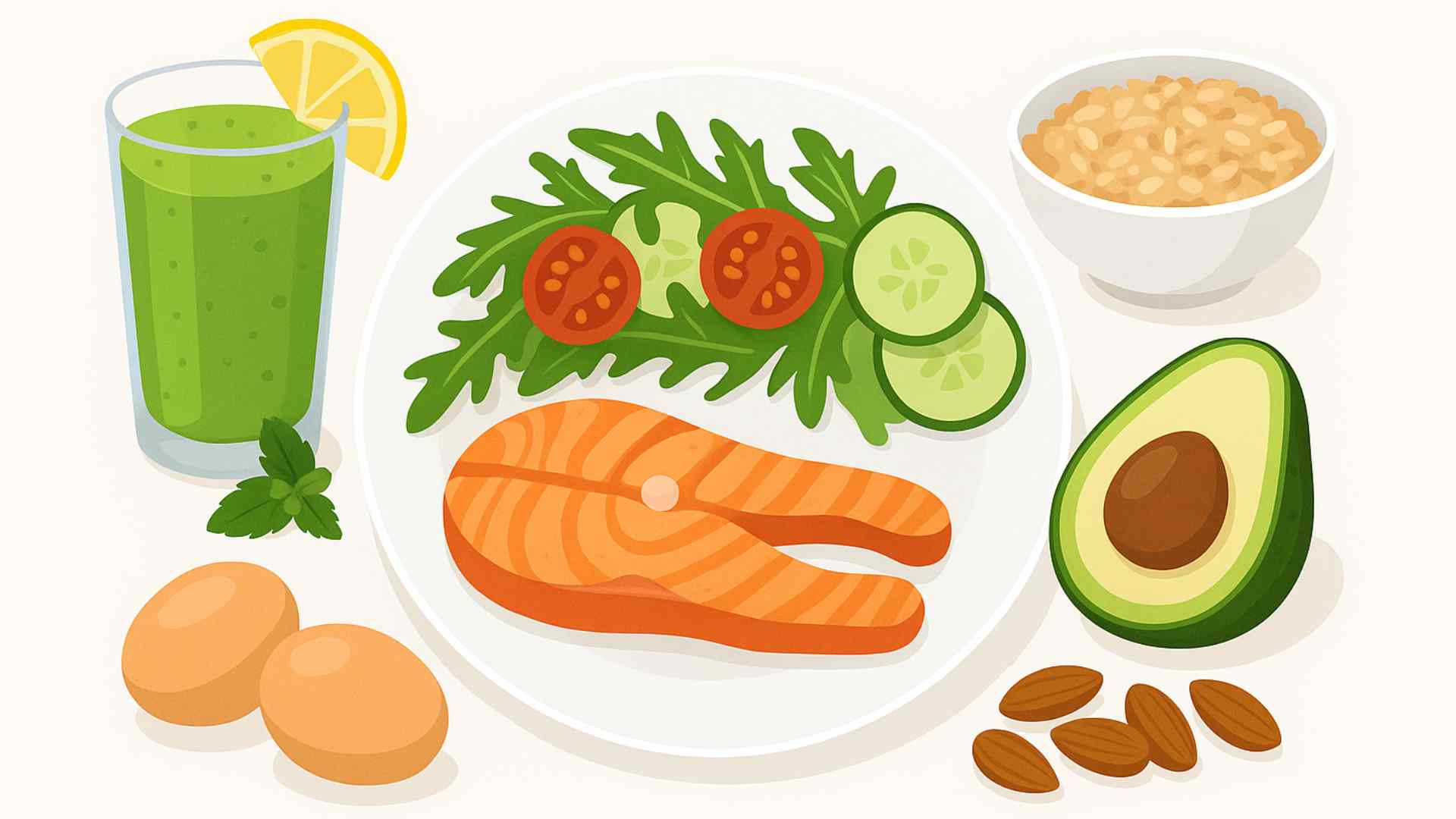 Effective weight loss menu. Graphic photo: Huong Giang