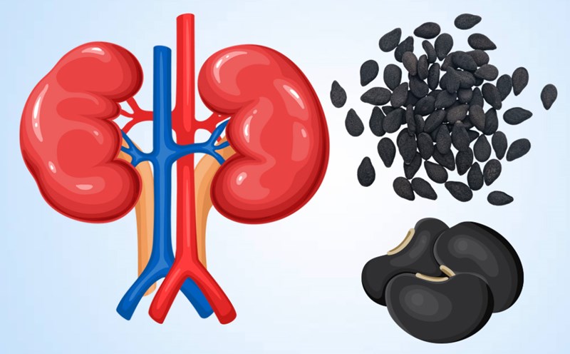 Black foods are good for the kidneys. Graphics: Thien Nhan