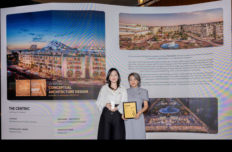 Dai dien Masterise Homes nhan 2 giai thuong danh gia tai AADA 2025.