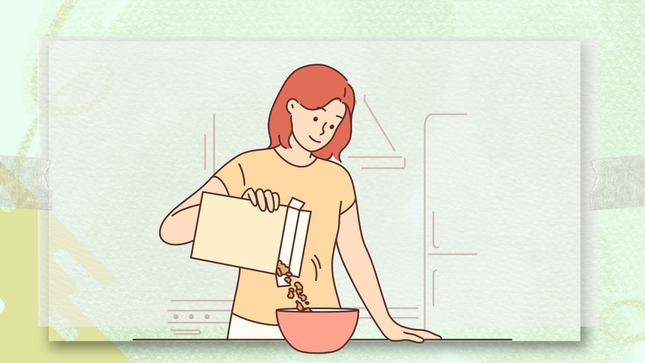 Eating oats for breakfast helps fight belly fat effectively. Graphic photo: Huong Son