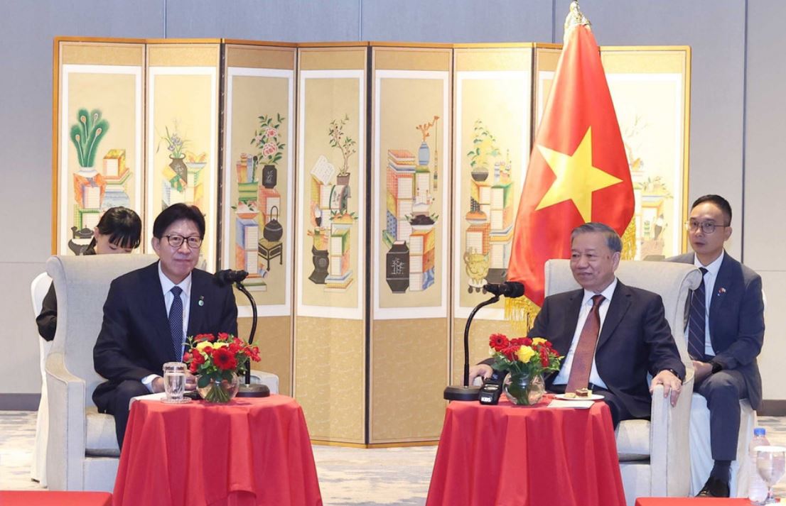 Tong Bi thu To Lam de nghi Busan tiep tuc mo rong hop tac voi cac tinh, thanh cua Viet Nam. Anh: TTXVN