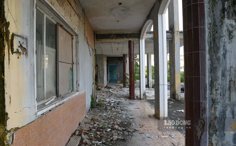 The old Ninh Binh station area is deserted and degraded after many years of stopping operations. Photo: Luong Ha