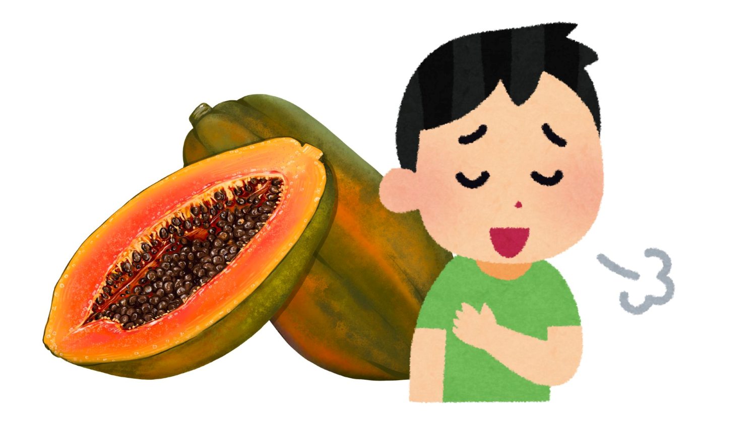 Eating papaya helps reduce constipation. Graphics: Thanh Thanh