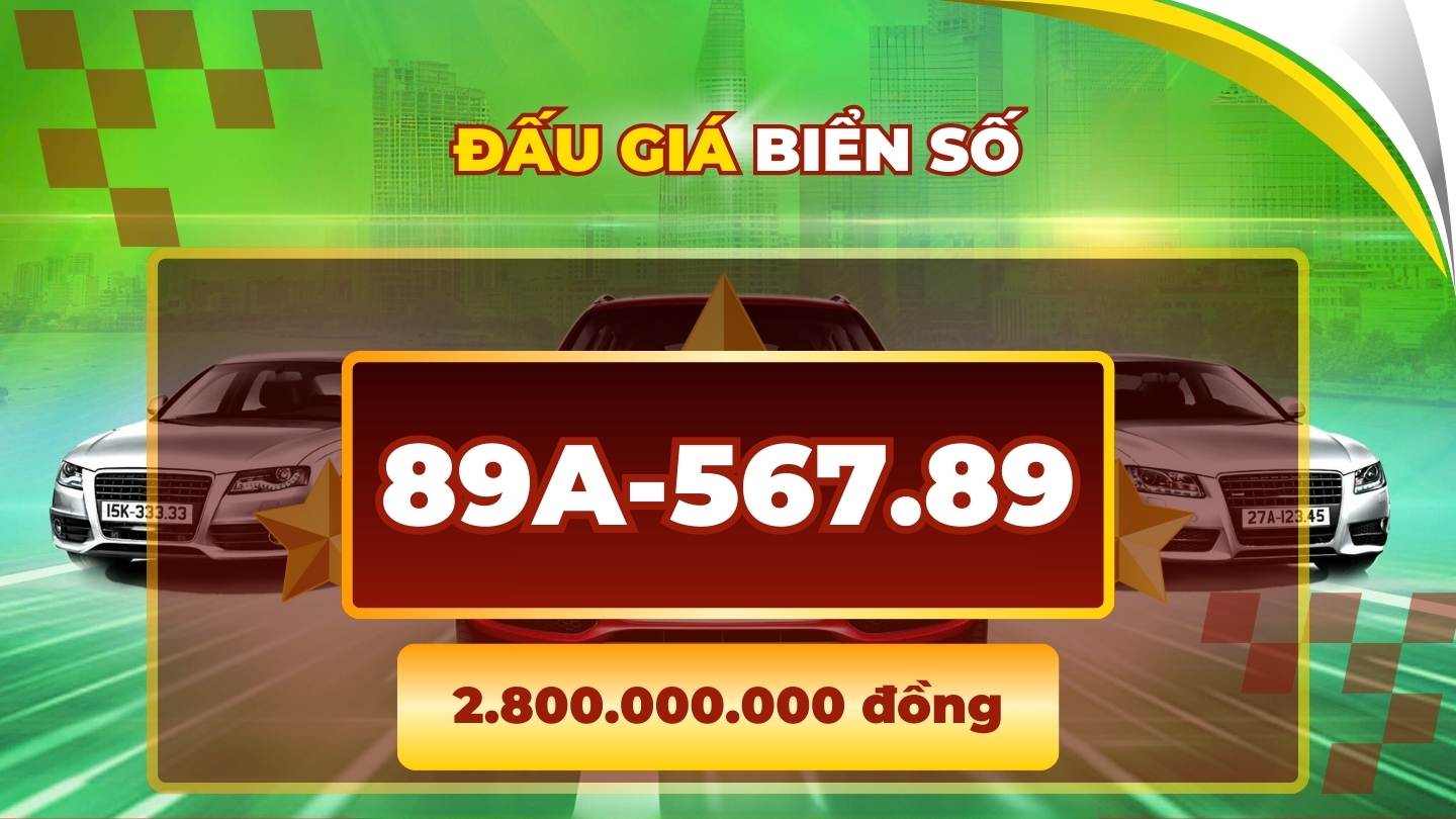 The progressive license plate 89A-567.89 had a huge price in the auction on August 13