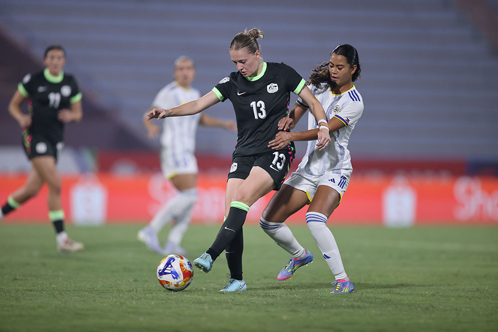 U23 Australia (in black) is the opponent of the Vietnam women's team in the semi-finals of the 2025 Southeast Asian Women's Football Championship. Photo: AFF