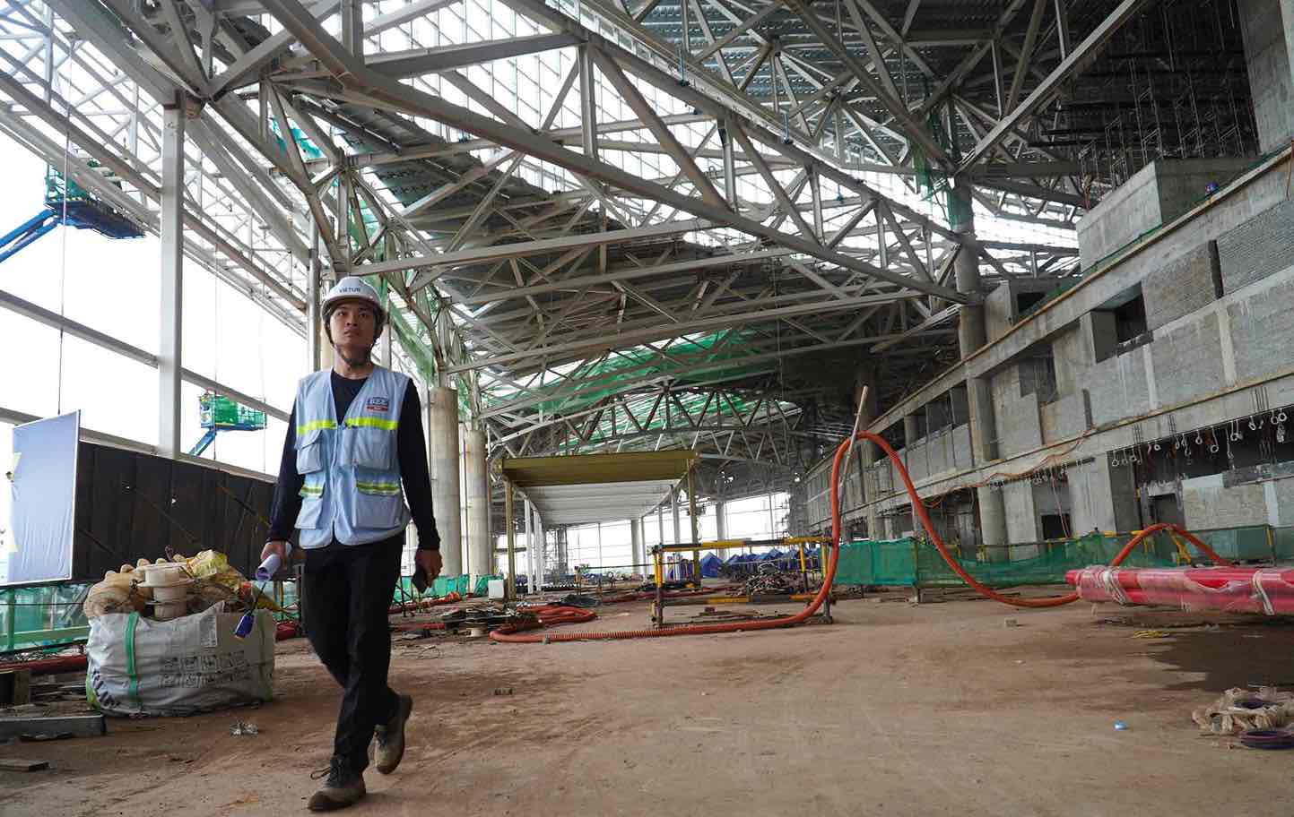 동나이성 롱탄 공항 프로젝트에서 일하는 노동자. 사진: HAC