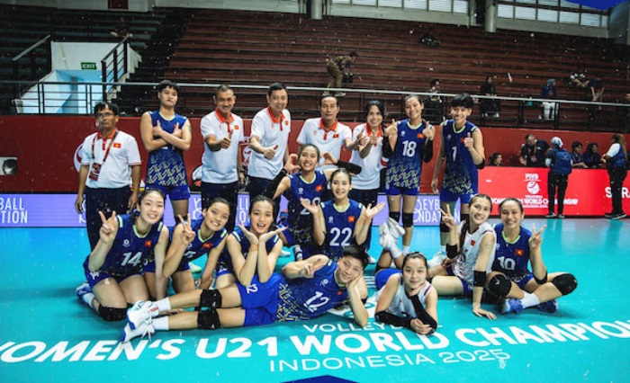 The U21 Vietnam women's volleyball team will meet U21 Chile in the 17-20 qualifying match. Photo: FIVB