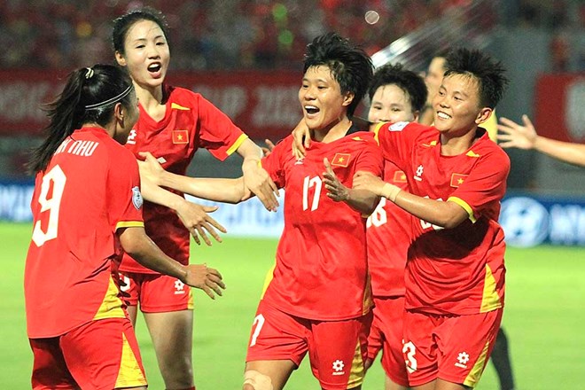 The Vietnamese women's team has many opportunities to defeat Australia in the semi-finals of the Southeast Asian tournament. Photo: VFF