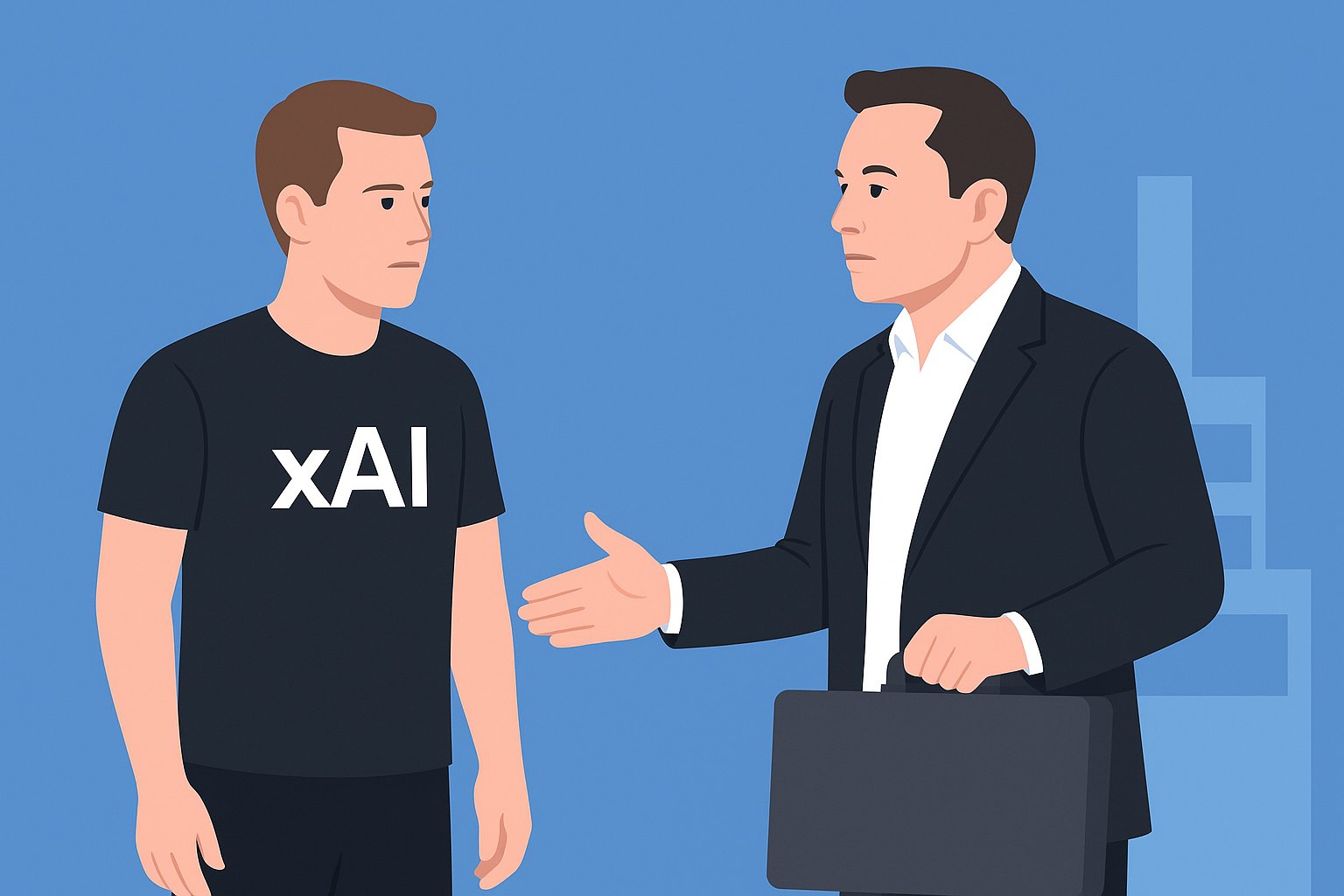 Dong sang lap xAI cua Elon Musk roi cong ty, lap quy dau tu rieng. Do hoa: Hao Thien