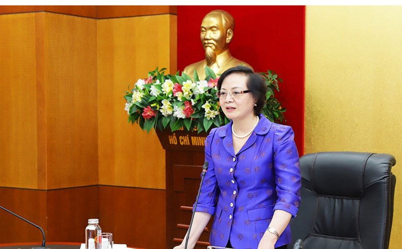 Minister Pham Thi Thanh Tra said that the Ministry of Home Affairs will increase 34 outstanding cadres and civil servants, enthusiastically supporting localities. Photo: Ministry of Home Affairs