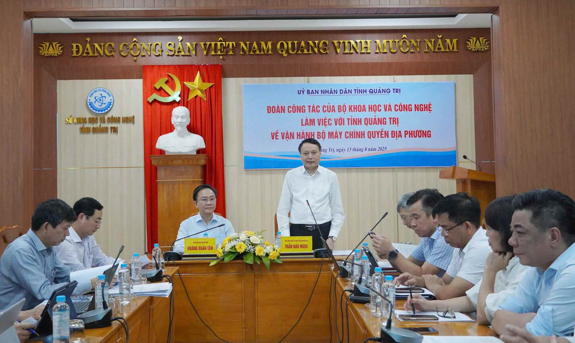 TS. Tran Hau Ngoc - Pho Chu tich Uy ban Tieu chuan Do luong Chat luong Quoc gia phat bieu tai buoi lam viec. Anh: Bo KHCN