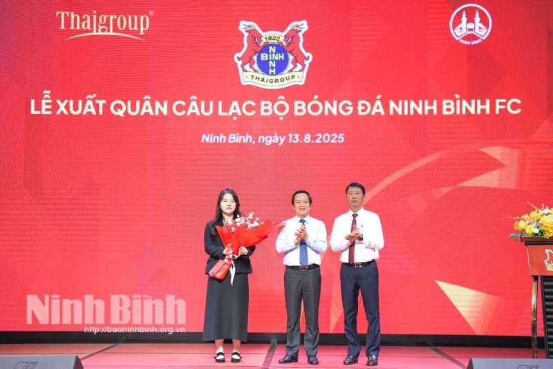 New Chairman of Ninh Binh FC - Nguyen Ngoc My Anh. Photo: NBFC