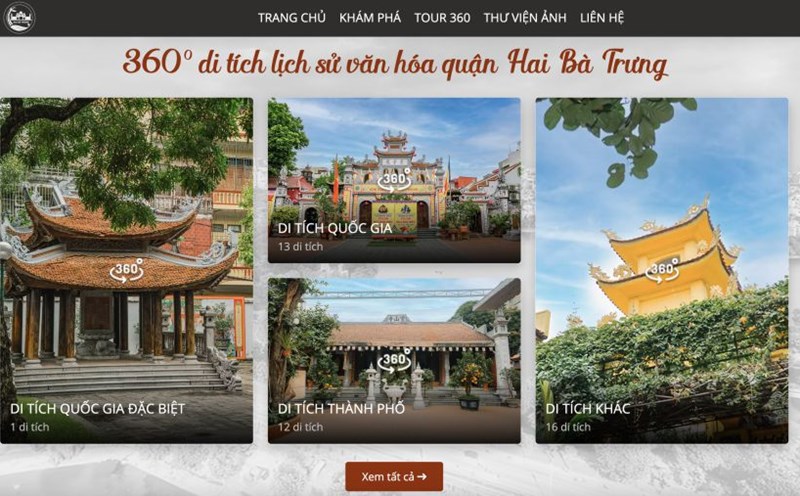 Historical relics are numbered 3600 on the website "3600 historical - cultural relics of Hai Ba Trung district, Hanoi City". Photo: website 3600