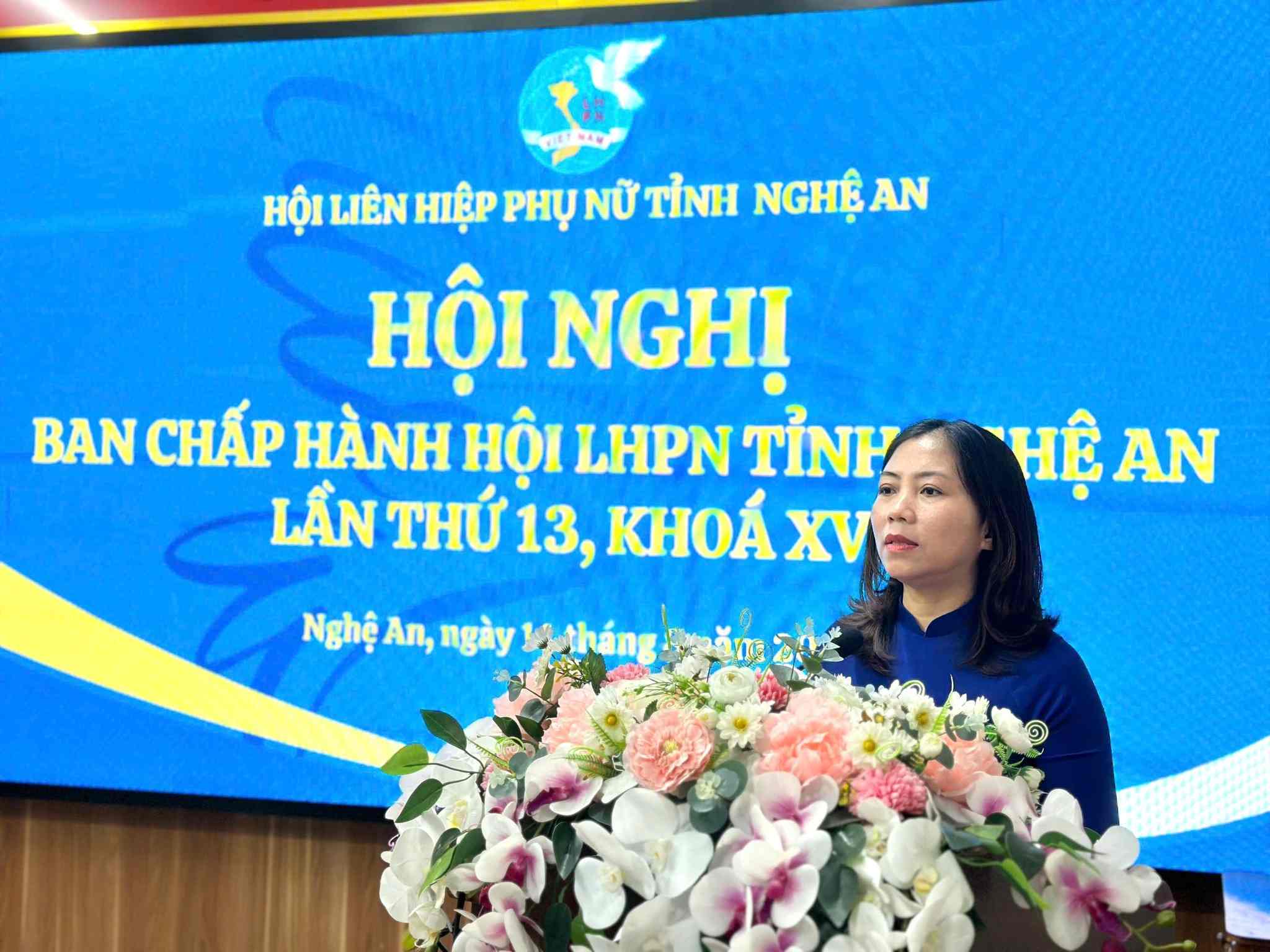 Nueva Presidenta de la Union de Mujeres de Vietnam en la provincia de Nghe An Hoang Thi Thu Hien. Foto: Ngoc Anh