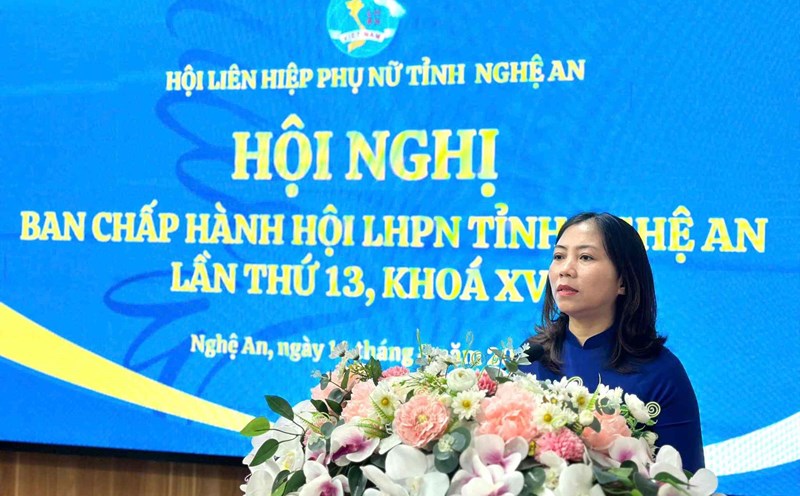 New President of the Vietnam Women's Union of Nghe An Province Hoang Thi Thu Hien. Photo: Ngoc Anh