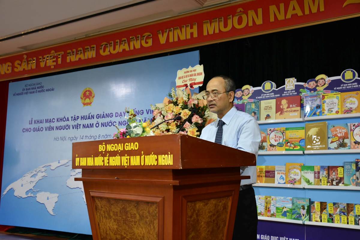 Ong Nguyen Trung Kien, Chu nhiem Uy ban Nha nuoc ve nguoi Viet Nam o nuoc ngoai phat bieu. Anh: Uy ban Nha nuoc ve nguoi Viet Nam o nuoc ngoai