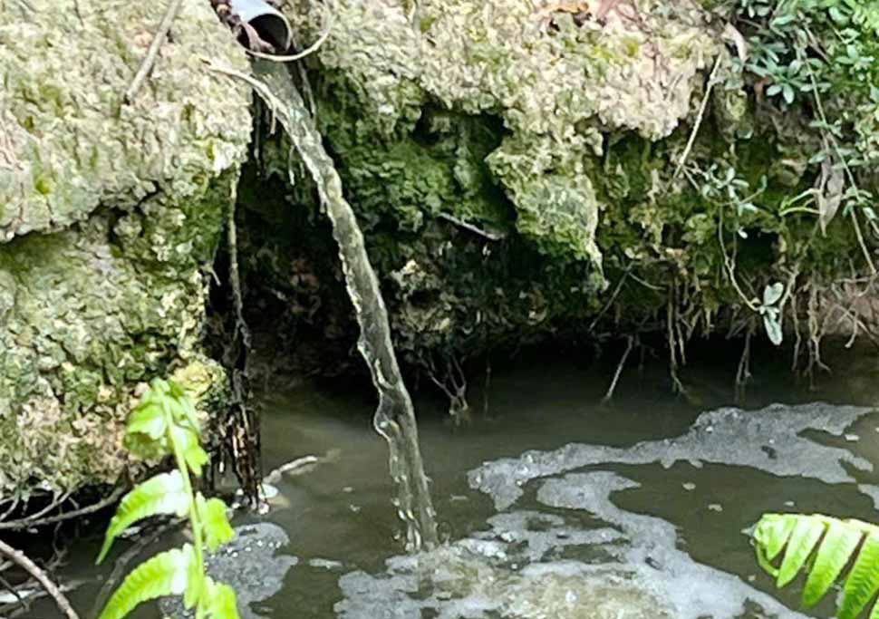 Nhiều cơ sở chăn nuôi, nuôi trồng thủy sản ở Hà Tĩnh xả thải ra môi trường không đảm bảo quy chuẩn bị xử phạt. Ảnh: Công an Hà Tĩnh.