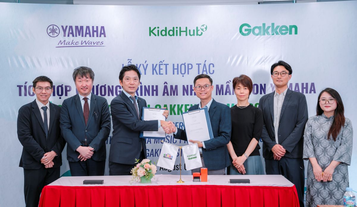 Yamaha Music Vietnam cooperated with Kiddihub and Gakken to integrate the Yamaha Preschool Music program into the Gakken STEAM Program. Photo: Yamaha Vietnam