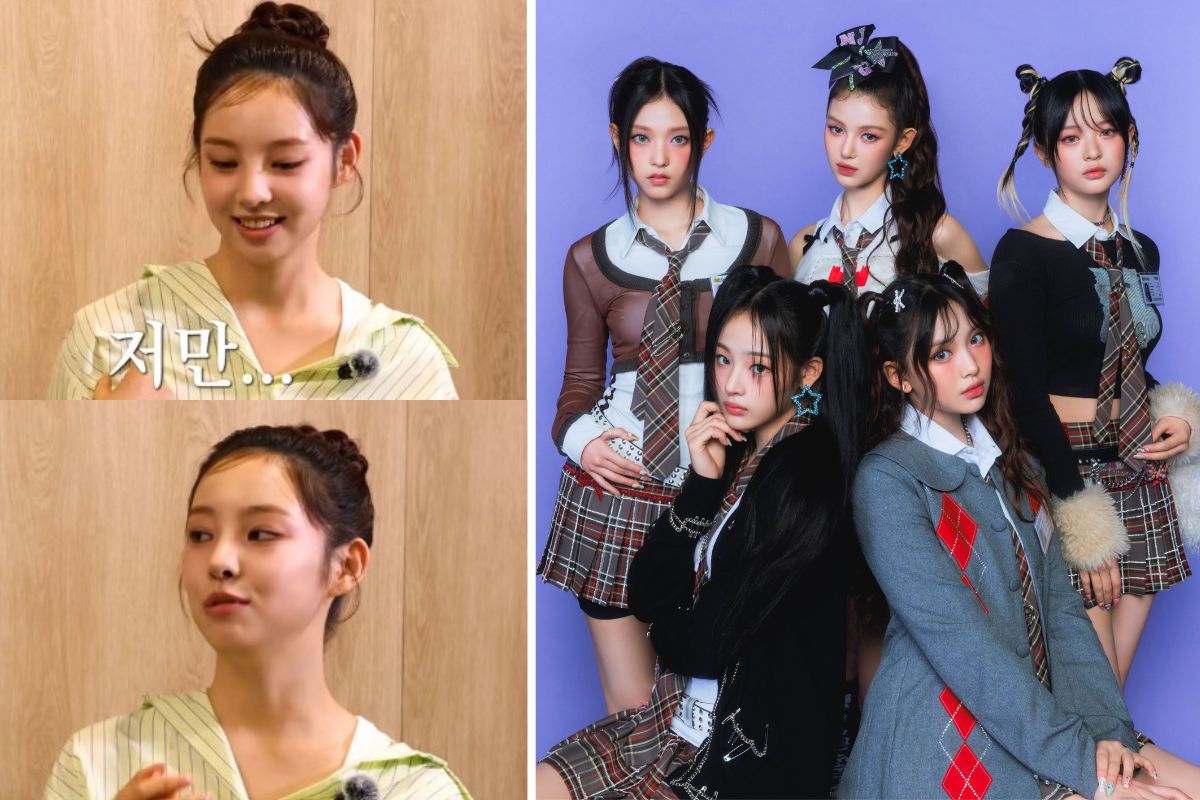 Harin (left) was eliminated right before NewJeans' debut. Photo: cut from video