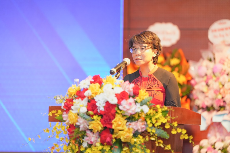 Ba Tran Thuy Chi phat bieu tai Dai hoi. Anh: BCVN