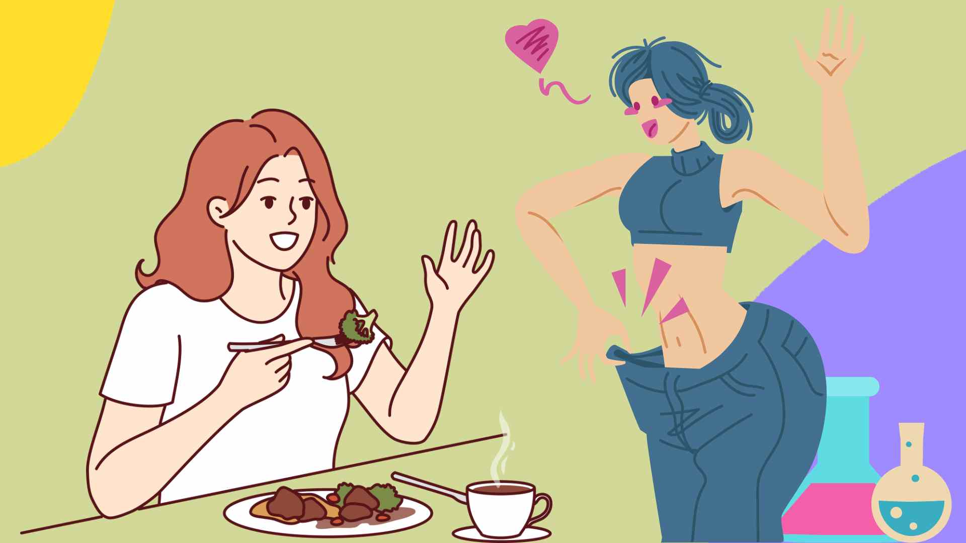 The secret to eating well while still keeping your waist slim. Graphic photo: Hoang Loc