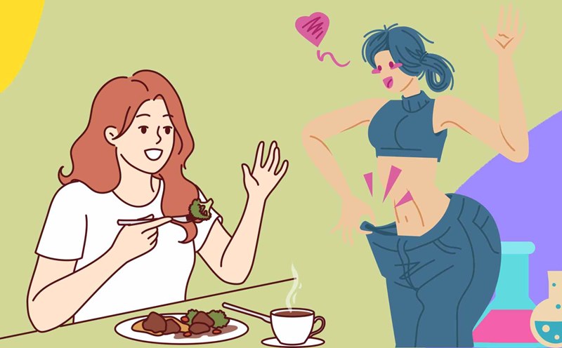 The secret to eating well while still keeping your waist slim. Graphic photo: Hoang Loc
