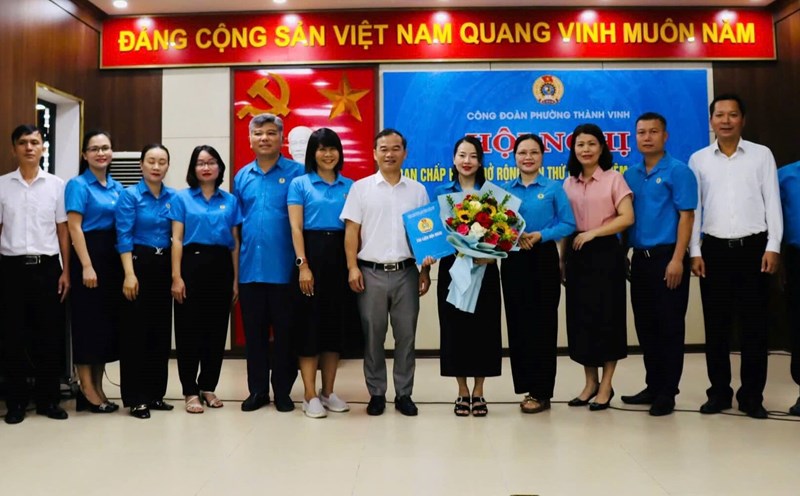 Conference to establish Thanh Vinh Ward Trade Union, Nghe An Province. Photo: Nghe An Labor Federation