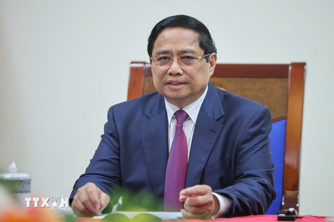 Politburo member and Prime Minister Pham Minh Chinh held a phone call with Cambodian Prime Minister Hun Manet on the afternoon of August 15. Photo: VNA