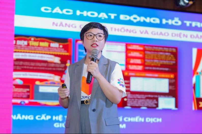 Ms. Doan Trang Ha Thanh - Operations Director of Lazada Vietnam - reviewed the mark of the first 6 months of 2025 and the strategy for the end of the year. Photo: Lazada