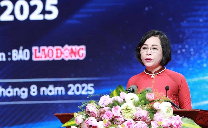 Vice Chairwoman of the National Assembly Nguyen Thi Thanh spoke at the program. Photo: Hai Nguyen