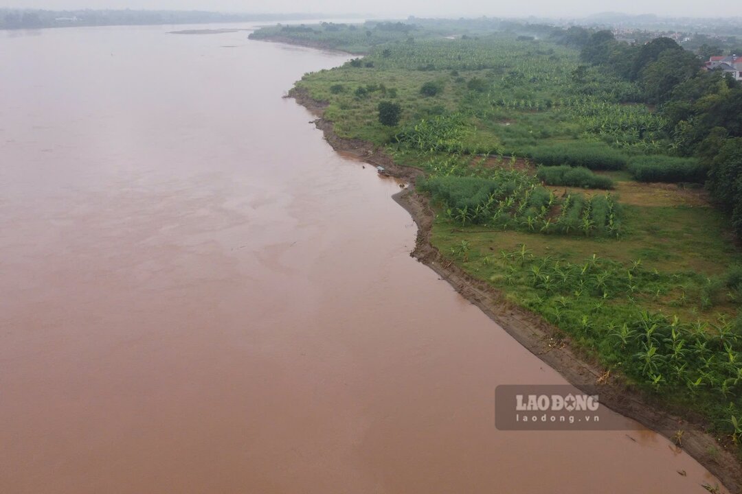 Tinh trang sat lo bo song doan qua dia ban xa Lam Thao, tinh Phu Tho da giam dan. Anh: To Cong.