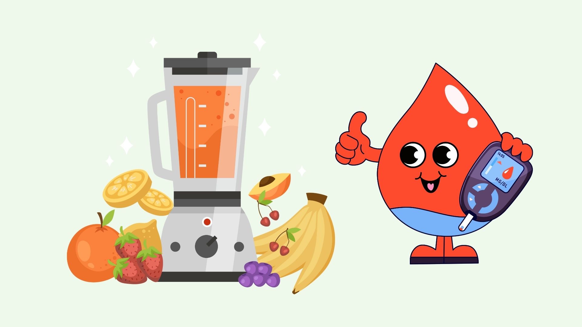 Drink juice properly to avoid worrying about increasing blood sugar. Graphics: Linh Dan
