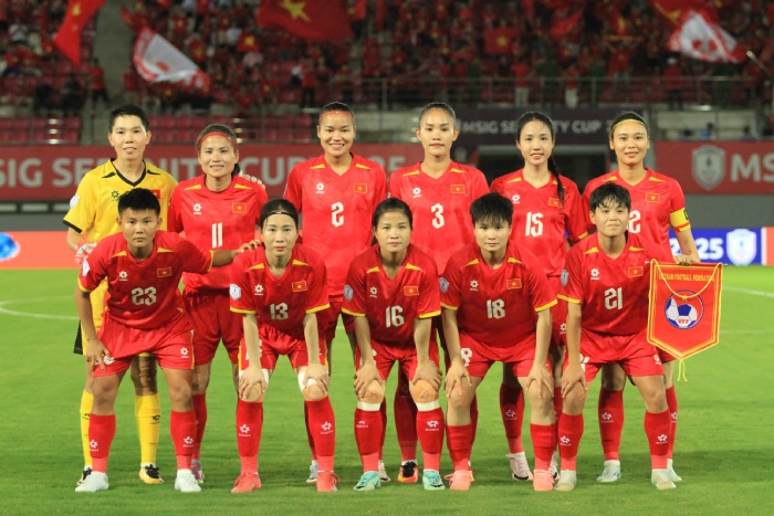 The Vietnam women's team will meet Australia in the semi-finals of the 2025 Southeast Asian Women's Football Championship. Photo: Mai Huong