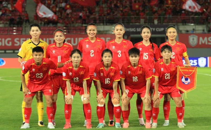 The Vietnam women's team will meet Australia in the semi-finals of the 2025 Southeast Asian Women's Football Championship. Photo: Mai Huong