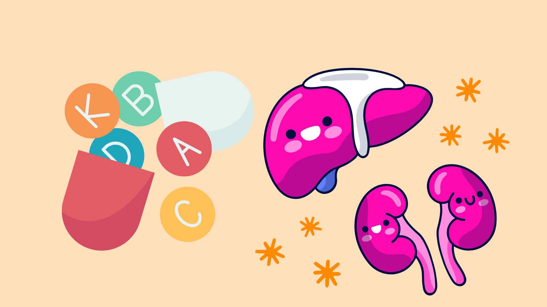 Taking vitamins incorrectly can harm the liver and kidneys. Graphic photo: Huong Giang