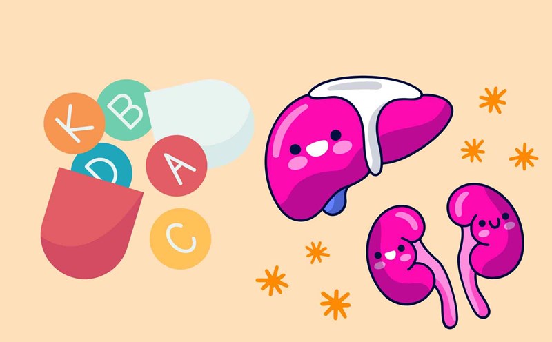 Taking vitamins incorrectly can harm the liver and kidneys. Graphic photo: Huong Giang