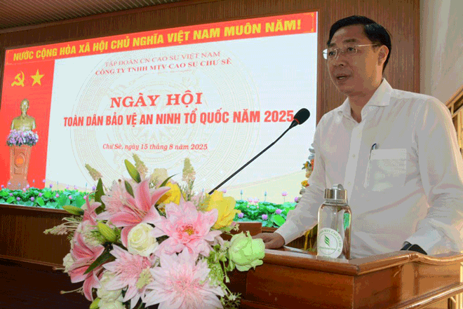 Ong Le Trung Kien – Tong Giam doc Cong ty cao su Chu Se. Anh: Van Vinh 