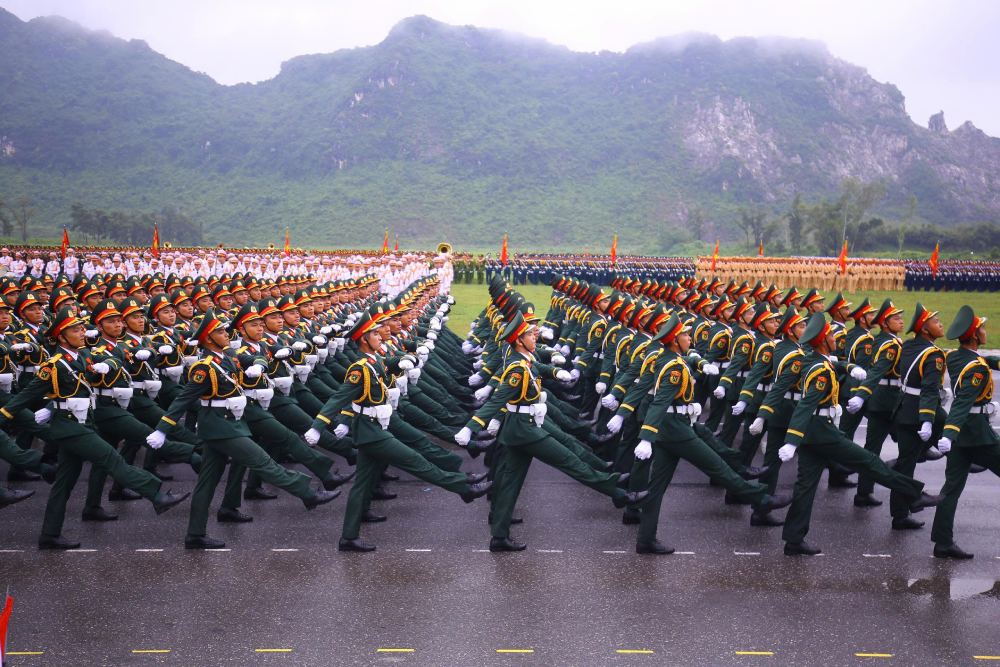 Hoat dong hop luyen cac luc luong vu trang tham gia dieu binh, dieu hanh A80. Anh: Tran Vuong
