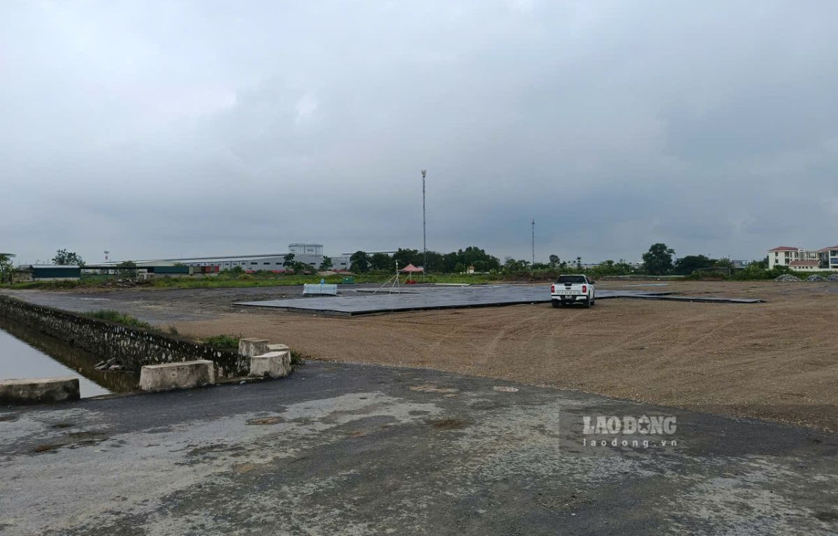 Resettlement area in Dong Van ward (location No. 2) serving the site clearance of the high-speed railway project on the North-South axis of the key project of Ninh Binh province started on August 19. Photo: Ha Vi