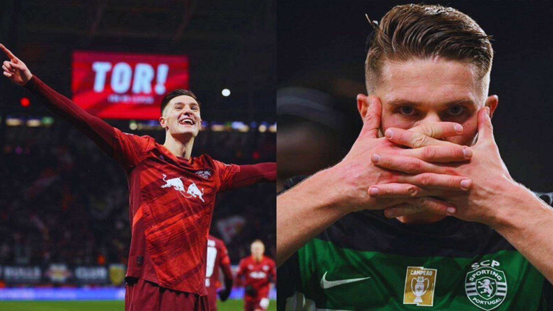 Benjamin Sesko and Viktor Gyokeres. Photo: AFP