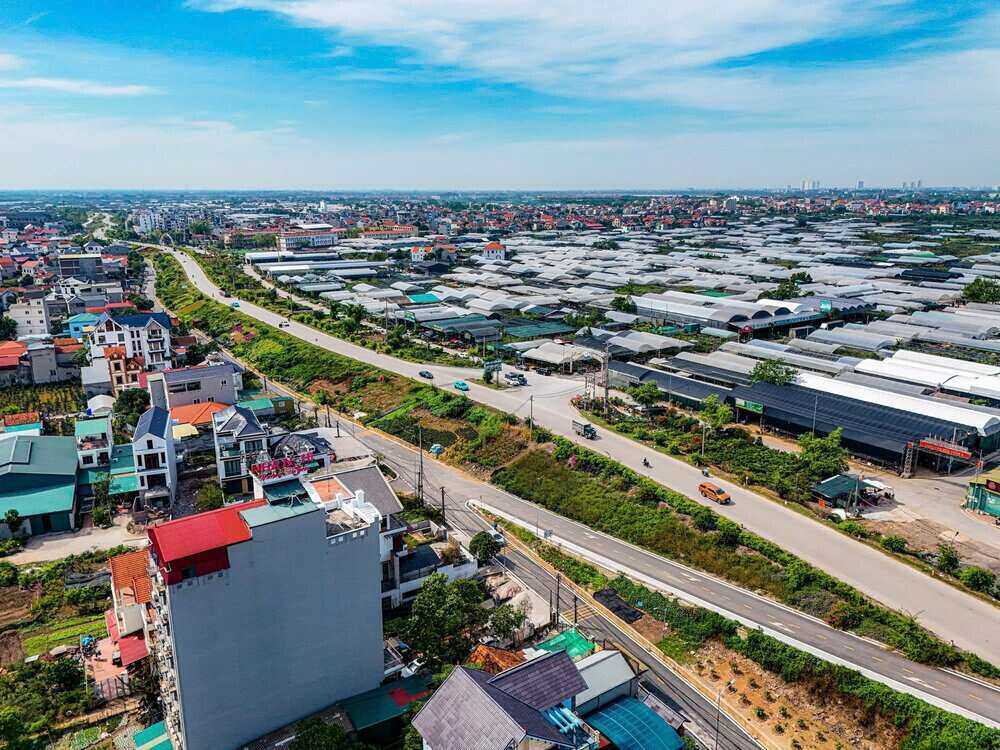 Diem dau tuyen tai Km0+00, ranh gioi Hung Yen - Thu do Ha Noi, xa Xuan Quan, Van Giang cu, gan Khu do thi Ecopark